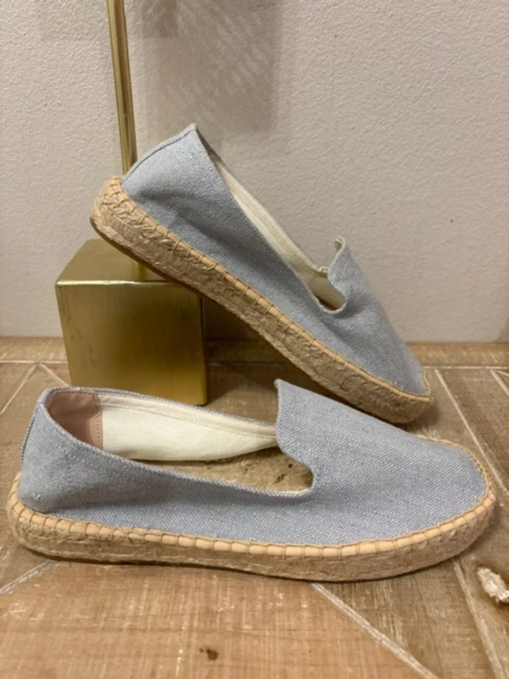 NWOT Soludos Smoking Platform Espadrille Dolphin Blue Sizes 8 9 10